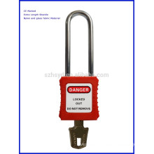 Safety Padlock with Long Steel Shackle (76mm length 6 diameter )